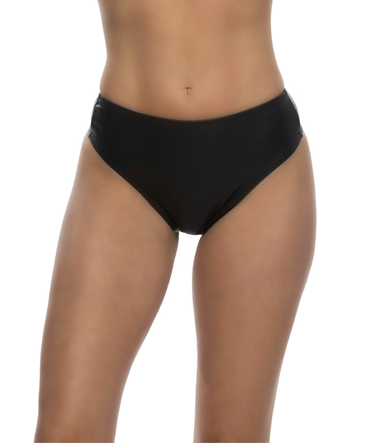 Brazilian cut coated spandex shorts